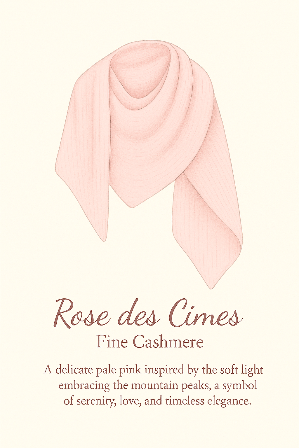 Between Peaks Shawl " Rose de Comes"