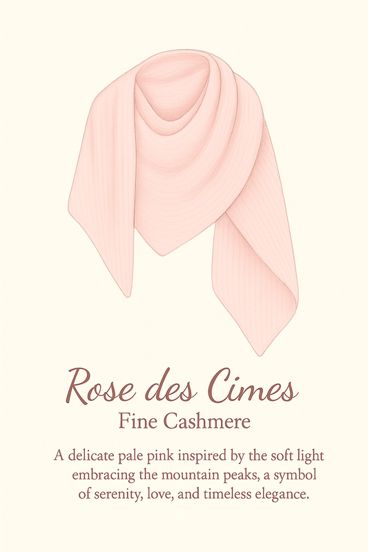 Between Peaks Shawl " Rose de Comes"